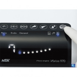 Скалер ультразвуковой Varios 970 LUX (3 насадки в комплекте)  автономный, с подсветкой, 2 ёмкости, NSK