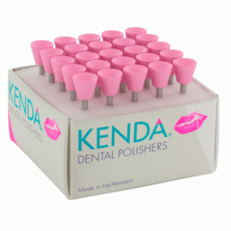 Резинка для полировки, 910F.25 ЧАШКА большая розовая (мелкозерн) (25шт) Kenda