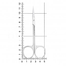 19-1 Ножницы хирургические прямые iris, 115 мм зубчатые