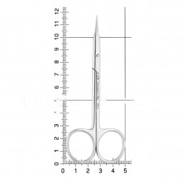 19-3 Ножницы хирургические прямые Stevens, 115 мм, зубчатые