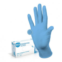Перчатки нитрил, 200шт,  Голубые ECO, S(6-7) ЭКО