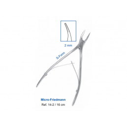 14-2 Кусачки костные Micro-Friedmann, 16 см, рабочая часть 2 мм, S-образные