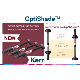 ОптиШейд Dark (шпр 4 г) универсальный наногибридный композит, KERR (OptiShade)