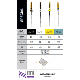 Apex-max 25мм AL45 .02 №45 (4 шт/уп) Geosoft Endoline