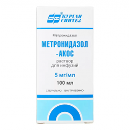 Метронидазол-АКОС, раствор для инфузий 5 мг/мл (100 мл фл) (1 шт) Синтез ОАО 