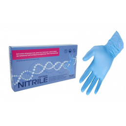 Перчатки нитрил, 100шт, Голубые MediOk M(7-8)