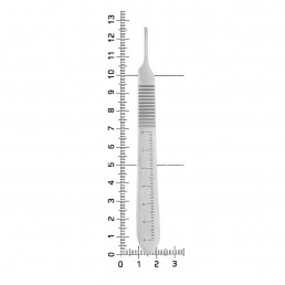 Ручка для скальпеля с линейкой, 12,5 см, NOPA