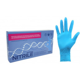 Перчатки нитрил, 100шт, Голубые MediOk L(8-9)