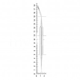 40-22 Распатор-микро двусторонний Prichard, 4,0 мм, ручка DELUXE, ø 10 мм