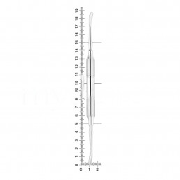 40-26 Распатор-микро двусторонний Freer, 5,0-6,0 мм, ручка DELUXE, ø 10 мм