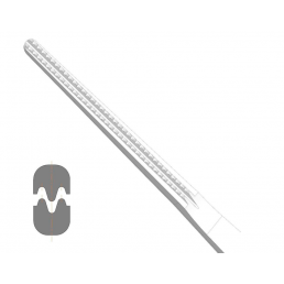 Пинцет микрохирургический атравматичный, прямой, с противовесом, 18,0 см, КМИЗ