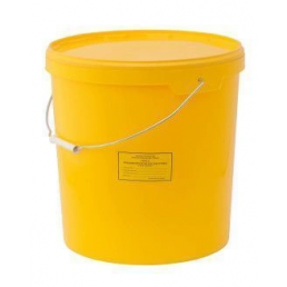 Бак для сбора органических мед. отходов - 35 л. класс "Б"-ЖЕЛТЫЙ (1шт) Респект