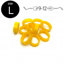 Маркировочные кольца для инструмента, L (9-12мм), желтые, (50 шт) Fabri