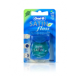 Флосс OralB SatinFloss - зубная нить 25м (круглая, вощеная, мятная) Procter&Gamble