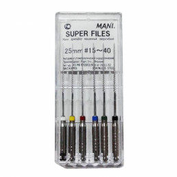 Супер-файлы 25мм №15-40 ассорти (6шт уп) SUPER Files MANI