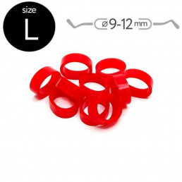 Маркировочные кольца для инструмента, L (9-12мм), красные, (50 шт) Fabri