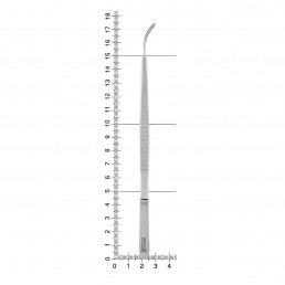 AB 161/18 Пинцет анатомический изогнутый Gerald, 17,5 см, NOPA