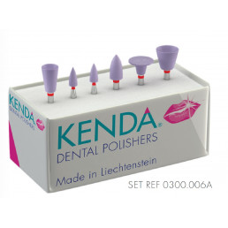 Кенда №0300.006 -набор полир. для композитов и керамики (диск, конус, чашка) Kenda