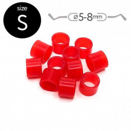 Маркировочные кольца для инструмента, S (5-8мм), красные, (50 шт) Fabri