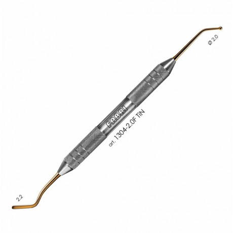 1304-2,0F TiN Штопфер шарик- гладилка удлиненная средняя с покрытием 2,0/ 2,2мм Fabri