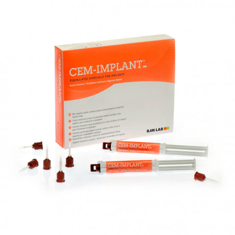 ЦемИмплант Автомикс (2х5 мл+смесит.) постоянный цемент для фиксации мостов и коронок на имплантах BJM (Cem Implant Auto Mix)