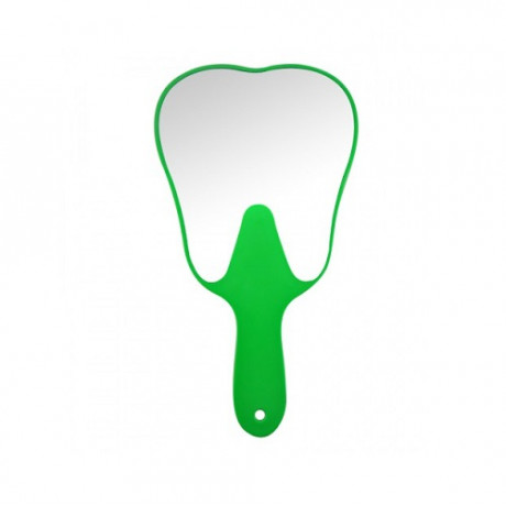 Зеркало пациента в форме зуба (1шт) Зеленое
