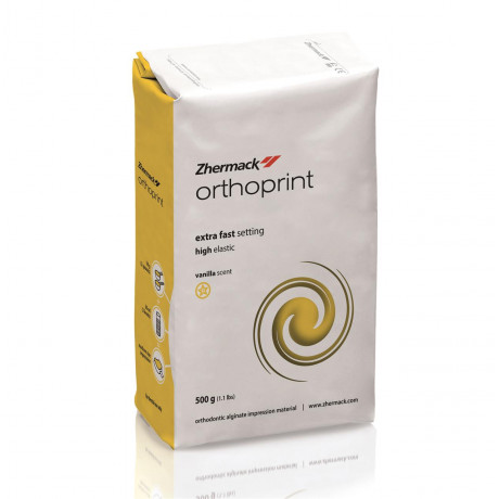 Ортопринт (500 г) Желтый альгинат (ортодонтич. слепки), Силикон низкой вязкости, Zhermack 